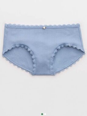Aerie Blue Pointelle Boybrief Underwear; NWT, Size Small